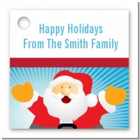 Ho Ho Ho Santa Claus - Personalized Christmas Card Stock Favor Tags