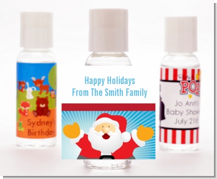 Ho Ho Ho Santa Claus - Personalized Christmas Hand Sanitizers Favors
