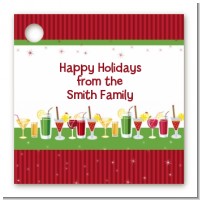 Holiday Cocktails - Personalized Christmas Card Stock Favor Tags