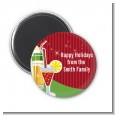 Holiday Cocktails - Personalized Christmas Magnet Favors thumbnail