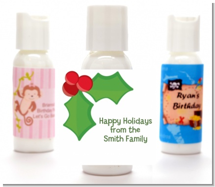 Holly - Personalized Christmas Lotion Favors