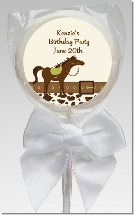 Horse - Personalized Birthday Party Lollipop Favors