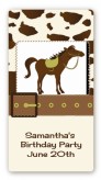 Horse - Custom Rectangle Birthday Party Sticker/Labels