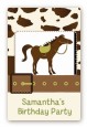 Horse - Custom Large Rectangle Birthday Party Sticker/Labels thumbnail