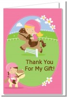 Horseback Riding - Birthday Party Thank You Cards