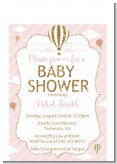 Hot Air Balloon Gold Glitter - Baby Shower Petite Invitations
