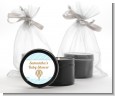 Hot Air Balloon Boy Gold Glitter - Baby Shower Black Candle Tin Favors thumbnail