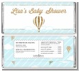 Hot Air Balloon Boy Gold Glitter - Personalized Baby Shower Candy Bar Wrappers thumbnail