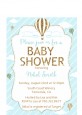 Hot Air Balloon Boy Gold Glitter - Baby Shower Petite Invitations thumbnail