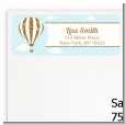 Hot Air Balloon Boy Gold Glitter - Baby Shower Return Address Labels thumbnail