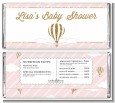 Hot Air Balloon Gold Glitter - Personalized Baby Shower Candy Bar Wrappers thumbnail