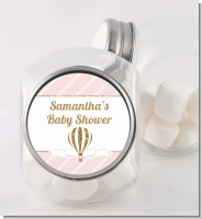 Hot Air Balloon Gold Glitter - Personalized Baby Shower Candy Jar