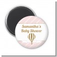 Hot Air Balloon Gold Glitter - Personalized Baby Shower Magnet Favors thumbnail