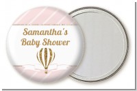 Hot Air Balloon Gold Glitter - Personalized Baby Shower Pocket Mirror Favors