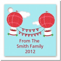 Hot Air Balloons - Personalized Christmas Card Stock Favor Tags