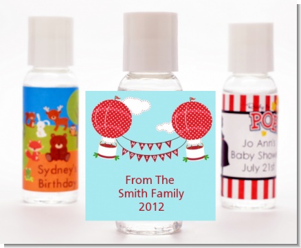 Hot Air Balloons - Personalized Christmas Hand Sanitizers Favors