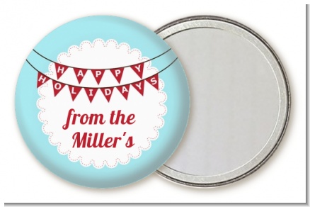 Hot Air Balloons - Personalized Christmas Pocket Mirror Favors