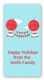 Hot Air Balloons - Custom Rectangle Christmas Sticker/Labels thumbnail