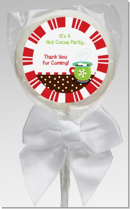 Hot Cocoa Party - Personalized Christmas Lollipop Favors