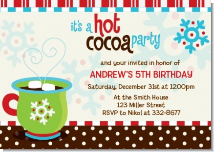 Hot Cocoa Party - Christmas Invitations