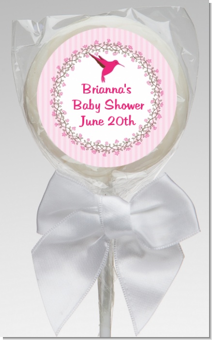 Hummingbird - Personalized Baby Shower Lollipop Favors