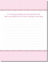 Hummingbird - Baby Shower Notes of Advice