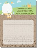 Humpty Dumpty - Baby Shower Notes of Advice