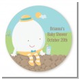 Humpty Dumpty - Round Personalized Baby Shower Sticker Labels thumbnail