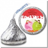 Ice Cream - Hershey Kiss Birthday Party Sticker Labels