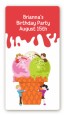 Ice Cream - Custom Rectangle Birthday Party Sticker/Labels thumbnail
