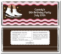 Ice Skating African American - Personalized Birthday Party Candy Bar Wrappers