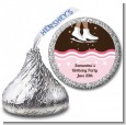 Ice Skating African American - Hershey Kiss Birthday Party Sticker Labels thumbnail
