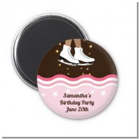 Ice Skating African American - Personalized Birthday Party Magnet Favors