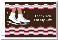 Ice Skating African American - Birthday Party Thank You Cards
