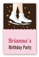 Ice Skating - Custom Large Rectangle Birthday Party Sticker/Labels thumbnail