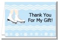 Ice Skating with Snowflakes - Birthday Party Thank You Cards thumbnail