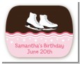 Ice Skating - Personalized Birthday Party Rounded Corner Stickers thumbnail