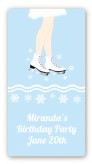 Ice Skating with Snowflakes - Custom Rectangle Birthday Party Sticker/Labels