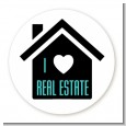 I Love Real Estate - Round Personalized Real Estate Sticker Labels thumbnail