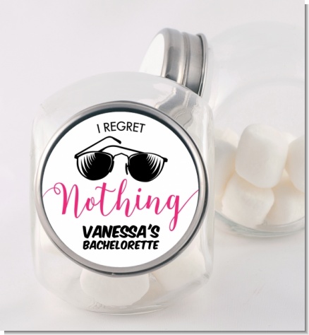 I Regret Nothing - Personalized Bridal Shower Candy Jar