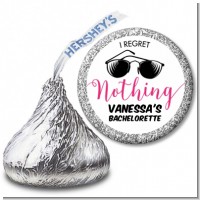 I Regret Nothing - Hershey Kiss Bridal Shower Sticker Labels