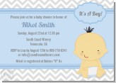 It's A Boy Chevron Asian - Baby Shower Invitations