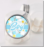 It's A Boy Blue Gold - Personalized Baby Shower Candy Jar