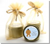 It's A Boy Chevron African American - Baby Shower Gold Tin Candle Favors