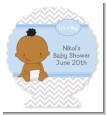 It's A Boy Chevron African American - Personalized Baby Shower Centerpiece Stand thumbnail