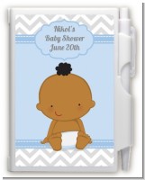 It's A Boy Chevron African American - Baby Shower Personalized Notebook Favor