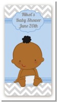 It's A Boy Chevron African American - Custom Rectangle Baby Shower Sticker/Labels