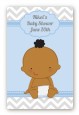 It's A Boy Chevron African American - Custom Large Rectangle Baby Shower Sticker/Labels thumbnail