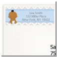 It's A Boy Chevron African American - Baby Shower Return Address Labels thumbnail