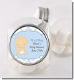 It's A Boy Chevron - Personalized Baby Shower Candy Jar thumbnail
